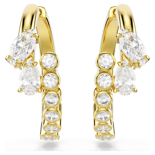 SWAROVSKI MESMERA HOOP MIXED CUT GOLD - ACCESSORIES JEWELRY EARRINGS - 5761975