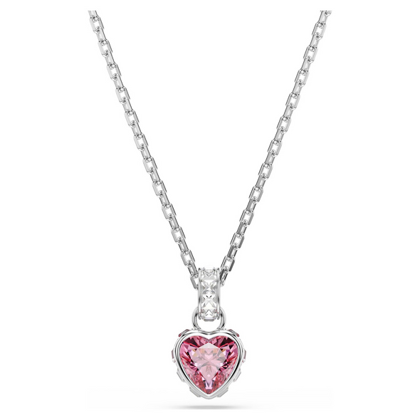 SWAROVSKI CHROMA HEART PENDANT PINK SILV - ACCESSORIES JEWELRY NECKLACE - 5757789