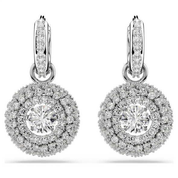 SWAROVSKI SUBLIMA DROP ROUND CUT SILVER - ACCESSORIES JEWELRY EARRINGS - 5738193