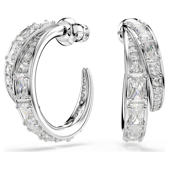 SWAROVSKI VIENNA HOOP MIXED CUT SILVER - ACCESSORIES JEWELRY EARRINGS - 5749069