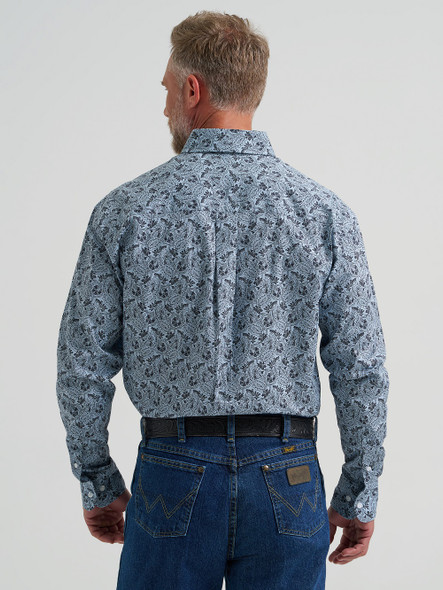 WRANGLER GEORGE STRAIT BLUE PAISLEY - MENS SHIRT  - 112381960