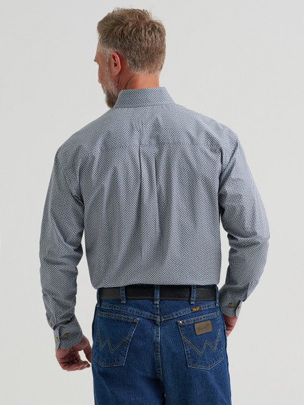 WRANGLER GEORGE STRAIT PRINT BLUE - MENS SHIRT  - 112381959