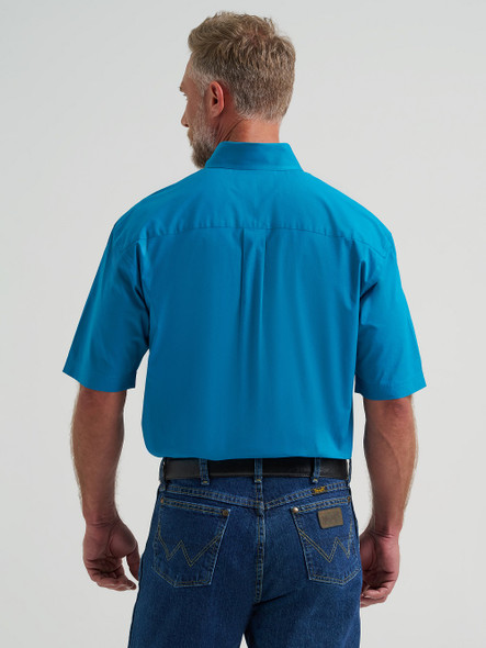 WRANGLER GEORGE STRAIT SOLID TEAL - MENS SHIRT  - 112381966