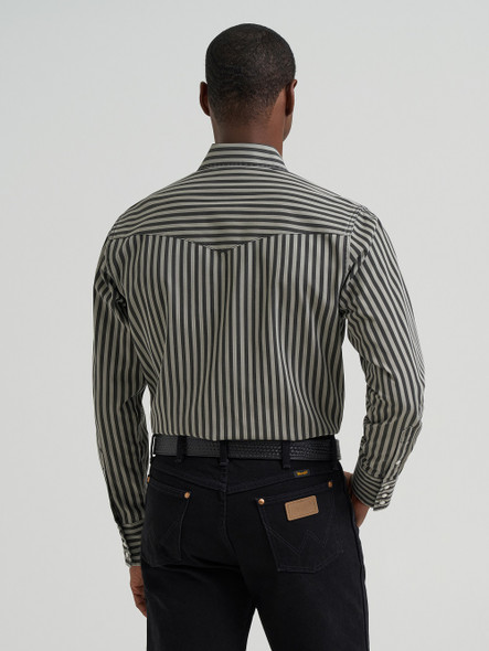 WRANGLER SMOKY STRIPES BRUSHPOPPER - MENS SHIRT  - 112381996