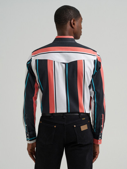 WRANGLER BURNING CORAL BRUSHPOPPER - MENS SHIRT  - 112381997