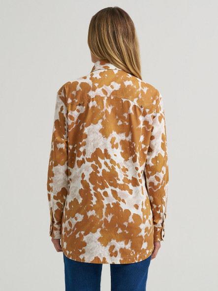 WRANGLER COWHIDE WHITE BOYFRIEND FIT - LADIES SHIRT  - 112382634