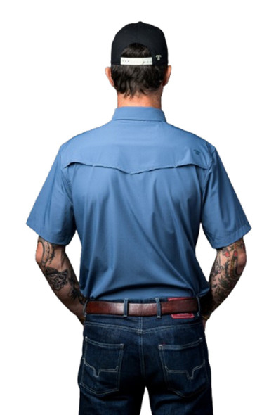 FERREL PEARL SNAP BLUE - MENS SHIRT  - FSS1002330