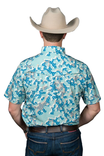FERREL THE TRAVIS LIGHT BLUE PRINT - MENS SHIRT  - FPS1026103
