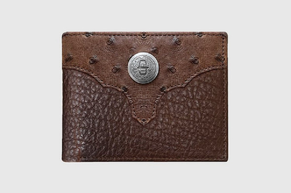 STETSON RODEO HAZLENUT OSTRICH/BISON - ACCESSORIES WALLET  - 9812002-625