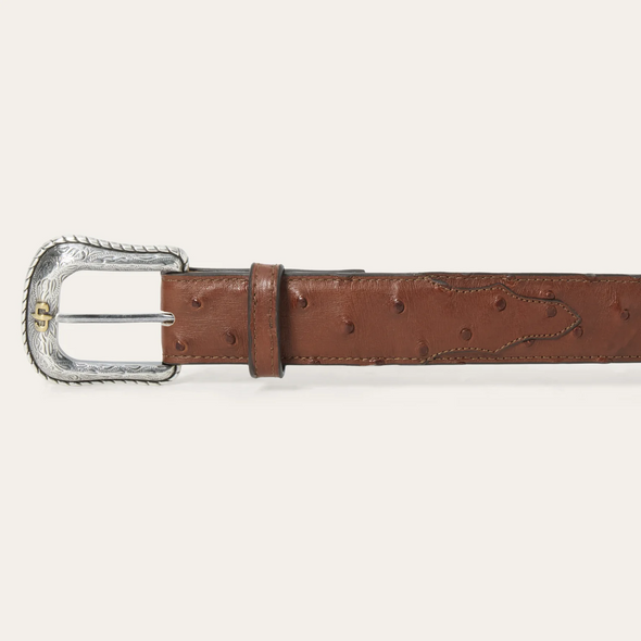 STETSON KANGO COGNAC OSTRICH - ACCESSORIES BELT MEN - 9916500-989