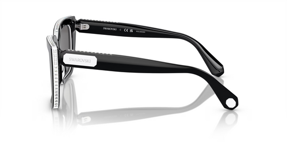 SWAROVSKI BLACK W/ DARK GREY POLAR - SUNGLASS SWAROVSKI  - 6013101581