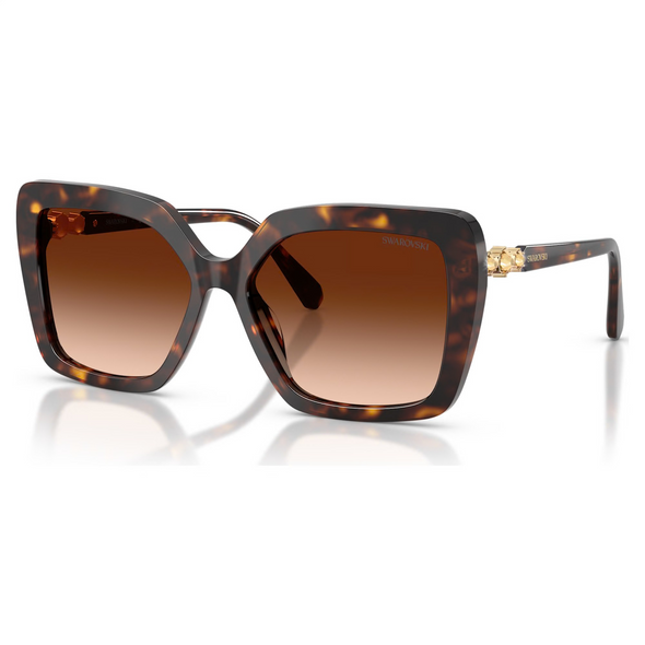 SWAROVSKI HAVANA SQUARE 3 YELLOW STONES - SUNGLASS SWAROVSKI  - 6049100274