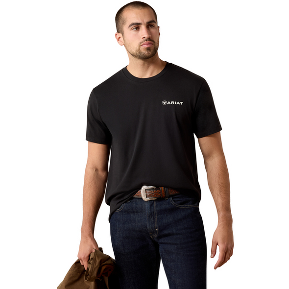 ARIAT CACTUS RIDER BLACK - MENS TEE  - 10061641