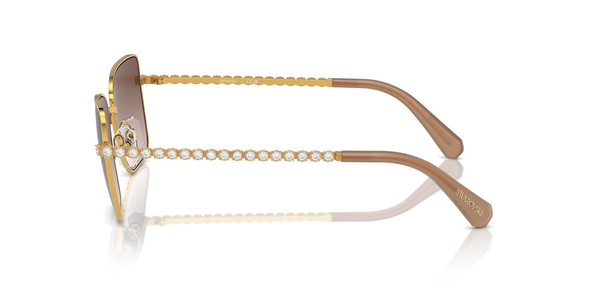 SWAROVSKI YELLOW GOLD W/ GRADIENT BROWN - SUNGLASS SWAROVSKI  - 7015400713