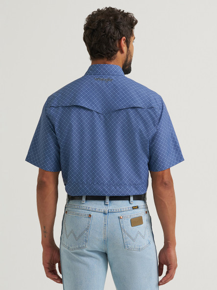 WRANGLER ATG X WESTERN INDIGO LATTICE - MENS SHIRT  - 112382437