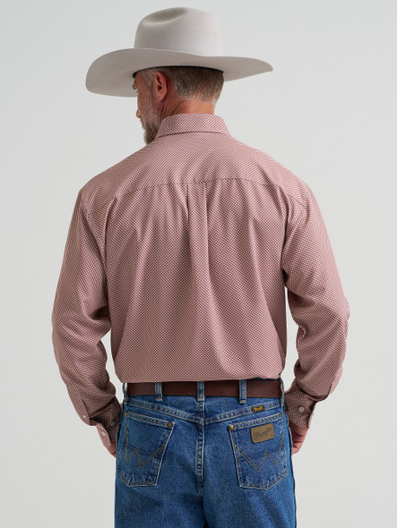 WRANGLER GEORGE STRAIGHT RUST PRINT - MENS SHIRT  - 112381955