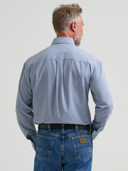 WRANGLER GEORGE STRAIGHT BLUE PRINT - MENS SHIRT  - 112381964
