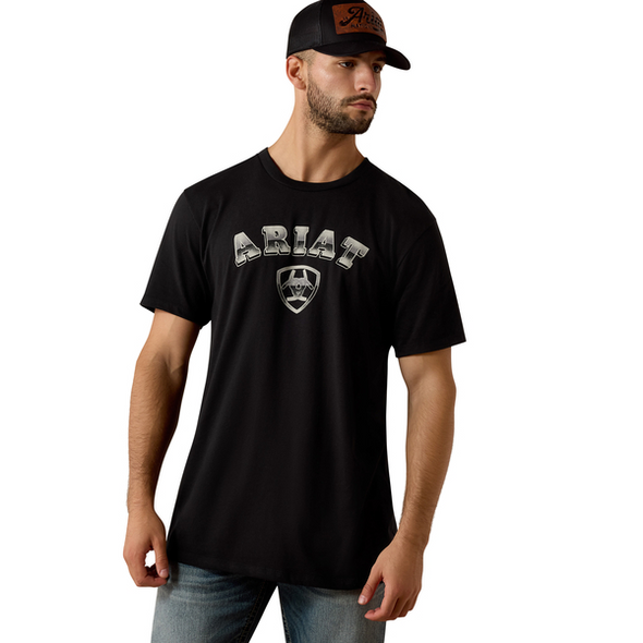 ARIAT STRIPPLE HORIZON BLACK - MENS TEE  - 10073460
