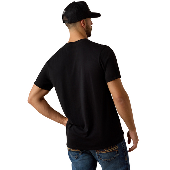 ARIAT BARN SHIELD BLACK - MENS TEE  - 10061461
