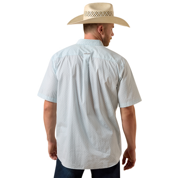 ARIAT WF WELSH CLASSIC FIT WHITE GEO - MENS SHIRT  - 10073700