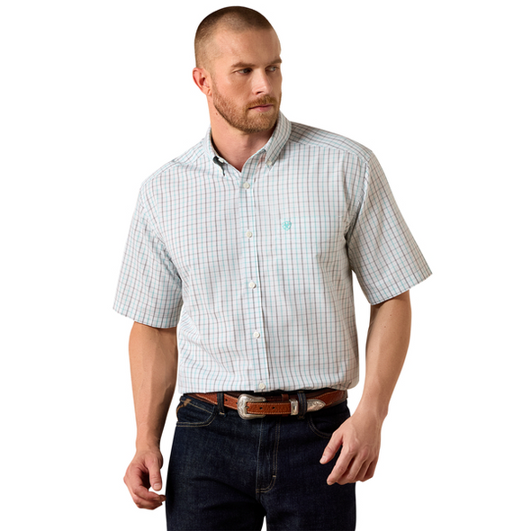ARIAT WF WINCHESTER WHITE PLAID - MENS SHIRT  - 10073699