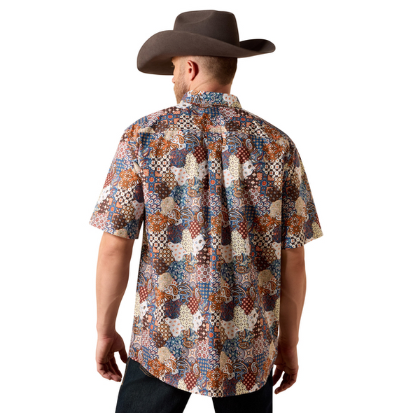 ARIAT NOVA CLASSIC BLUE PATCHWORK - MENS SHIRT  - 10073522