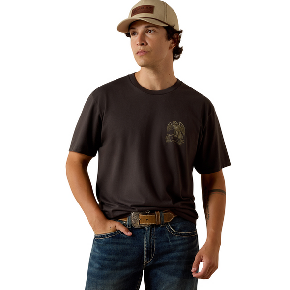 ARIAT PROUDLY AUTHENTIC BROWN - MENS TEE  - 10073457