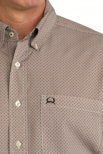 CINCH ARENAFLEX  BROWN PRINT - MENS SHIRT  - MTW1724005