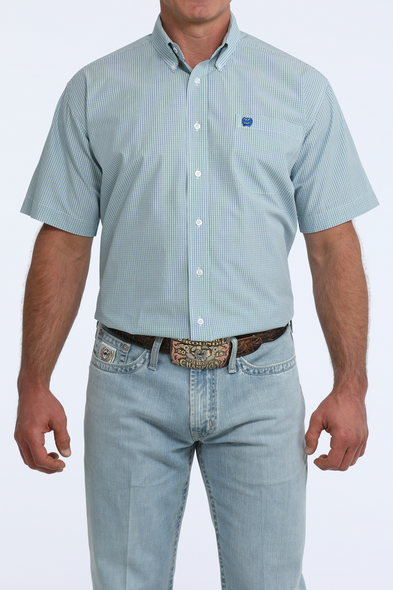 CINCH BLUE PLAID PRINT - MENS SHIRT  - MTW1111531