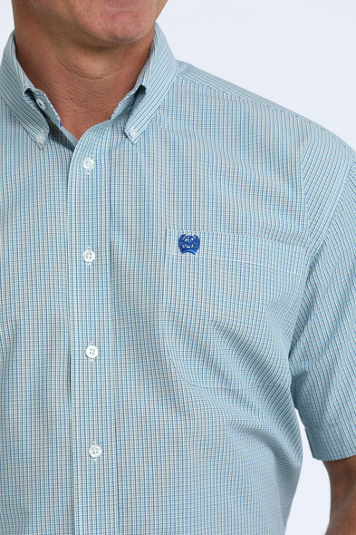 CINCH BLUE PLAID PRINT - MENS SHIRT  - MTW1111531