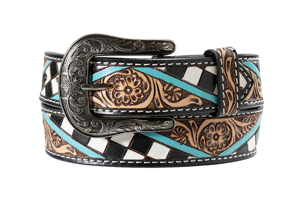 ANGEL RANCH CHECKERBOARD MULTICOLOR - ACCESSORIES BELT LADIES - D140011897