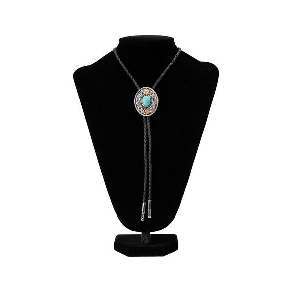 DOUBLE S MULTIFINISH TURQUOISE BOLO TIE - ACCESSORIES OTHER  - 22412