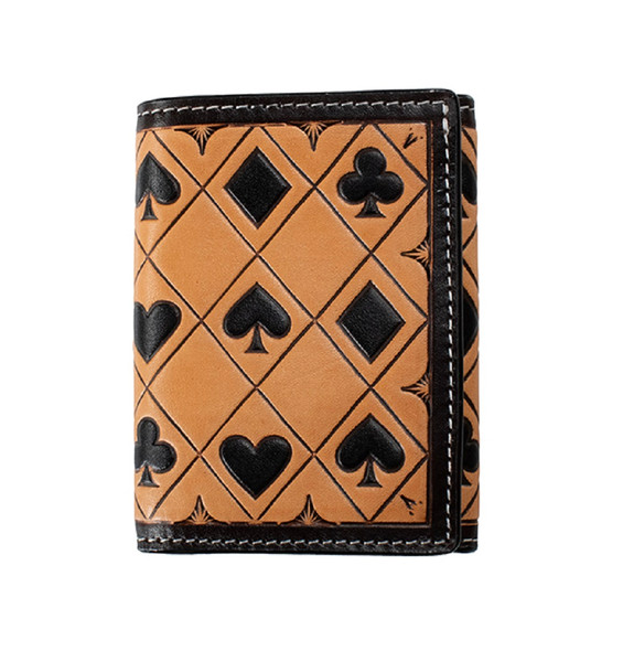 3-D BELT TRIFOLD CARD SUIT BROWN - ACCESSORIES WALLET  - D250018602