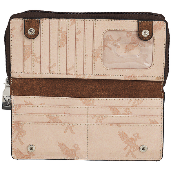 ANGEL RANCH OLIVA BROWN CALF HAIR WALLET - ACCESSORIES WALLET  - D330012502