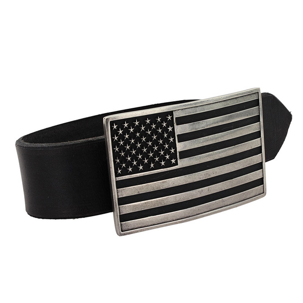 ATTITUDE BY MONTANA SILVERSMITHS ANTIQUED AMERICAN FLAG BUCKLE - ACC BUCKLE  - A644