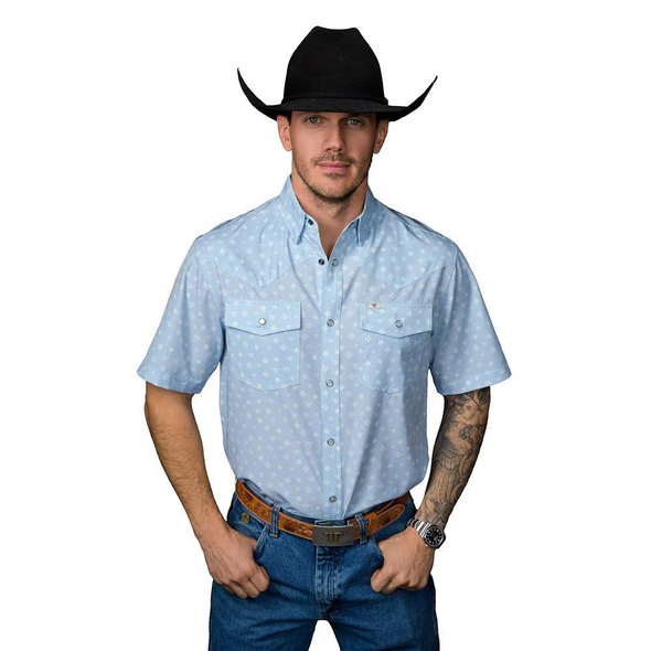 FERREL THE REMI SNAP BLUE PRINT - MENS SHIRT  - FPS1026111