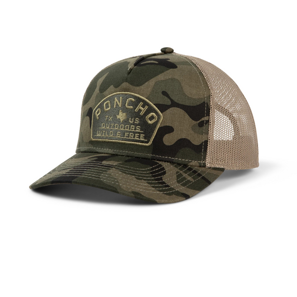 PONCHO  CAMON GREEN TAN MESH - HATS CAP  - CAMO WILD AND FREE