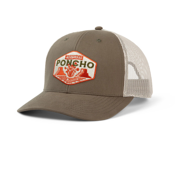 PONCHO  BROWN GREEN OCOTILLO - HATS CAP  - OCOTILLO