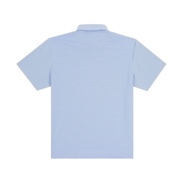 PONCHO  BLUE AND WHITE STRIPE - MENS POLO  - THE HAULOVER INLET
