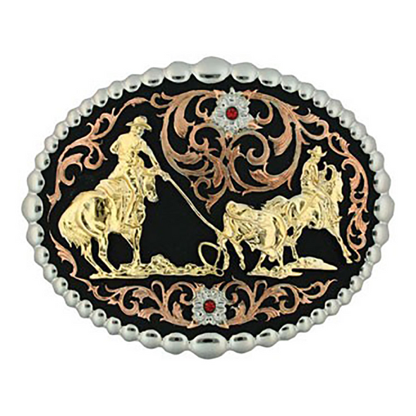 ATTITUDE BY MONTANA SILVERSMITHS TRI COLOR TEAM ROPER ATTITUDE - ACC BUCKLE  - 60969