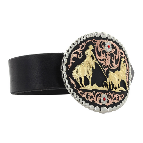 ATTITUDE BY MONTANA SILVERSMITHS TRI COLOR TEAM ROPER ATTITUDE - ACC BUCKLE  - 60969