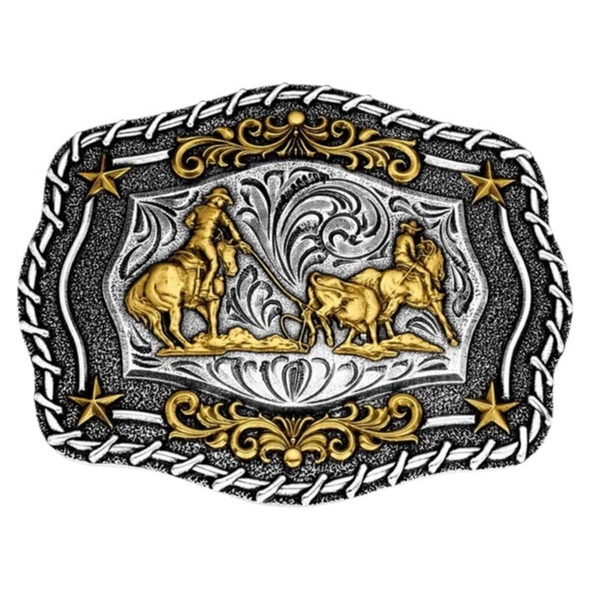ATTITUDE BY MONTANA SILVERSMITHS ROUNDUP TEAM ROPER - ACC BUCKLE  - A1061P