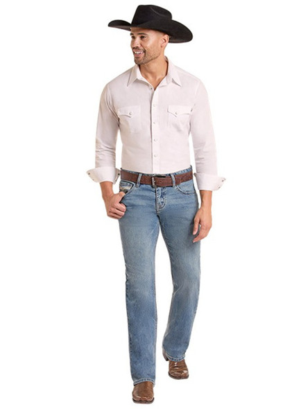 ROCK & ROLL TWO TONE LADDER PISTOL STR - MENS JEANS  - BM1PD09806