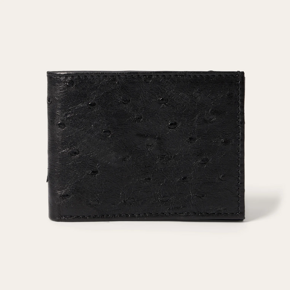 STETSON BIFOLD OSTRICH BLACK COWBOY - ACCESSORIES WALLET  - 9808002-019