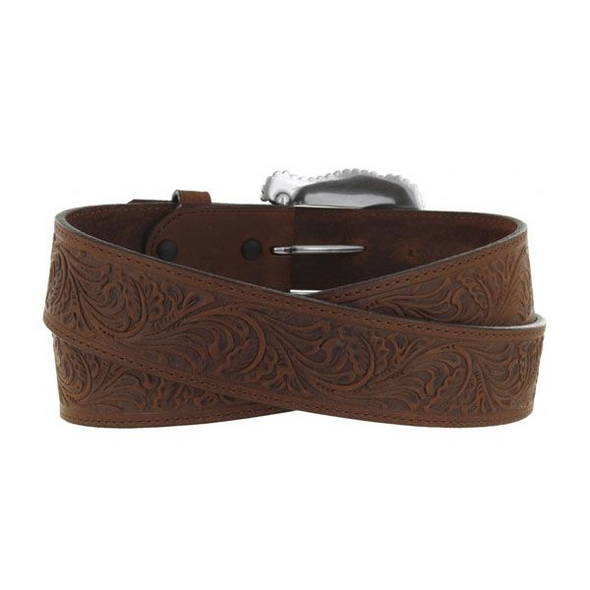 TONY LAMA LAYLA BROWN FLORAL EMBOSSED - ACCESSORIES BELT LADIES - C50739