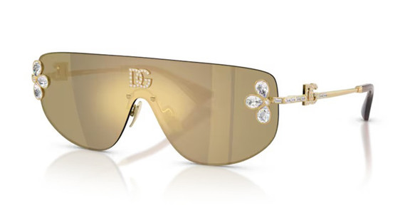 DOLCE & GABBANA GOLD W/ CLEAR MIRROR YELLOW - SUNGLASS DOLCE & GABBANA  - 2333B02/03