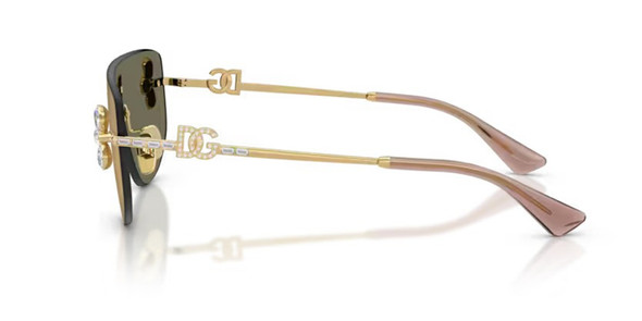 DOLCE & GABBANA GOLD W/ CLEAR MIRROR YELLOW - SUNGLASS DOLCE & GABBANA  - 2333B02/03