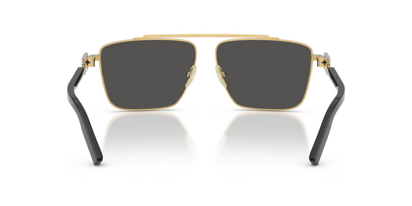 DOLCE & GABBANA LARGE SQUARE METAL GOLD/BLACK - SUNGLASS DOLCE & GABBANA  - 233602/87