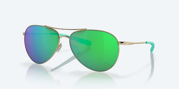 COSTA DEL MAR PIPER SHINY GOLD GREEN 580P - SUNGLASS COSTA DEL MAR  - 6003-05