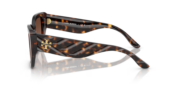 TORY BURCH DARK TORTOISE W BROWN GRA POLA - SUNGLASS TORY BURCH  - 7187U1728T5